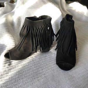Carlos Santana Fringe Jasper Bootie Heels